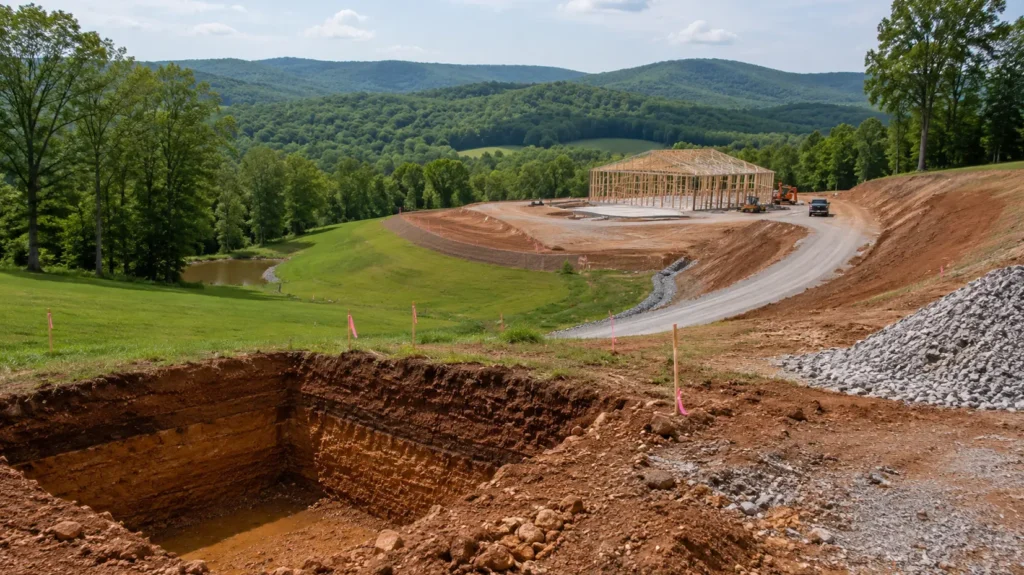 image showing how the soil is evaluated in Tennessee before construction begins