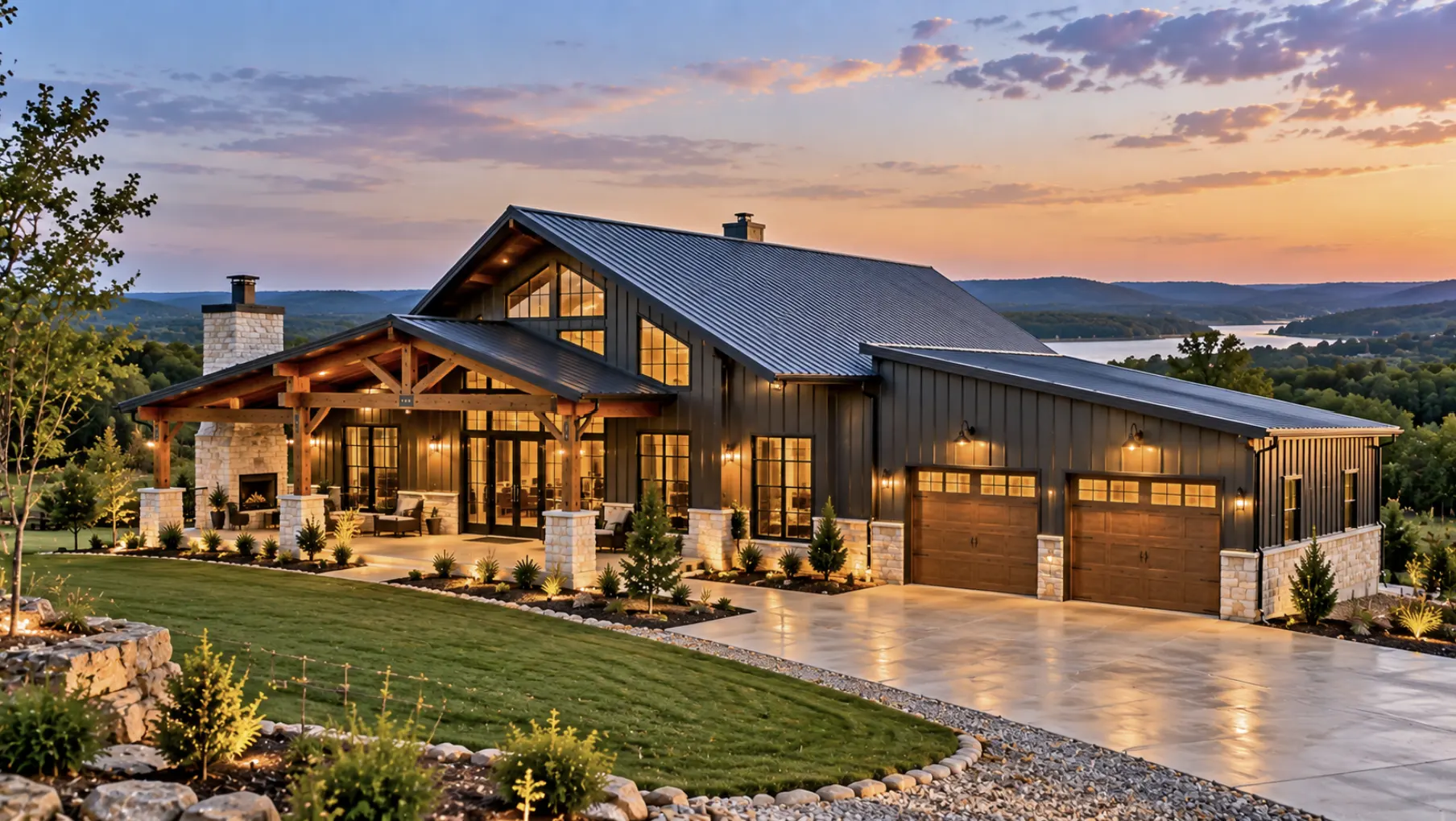 Completed custom barndominium illustrating building costs for a Mount Juliet, TN property.