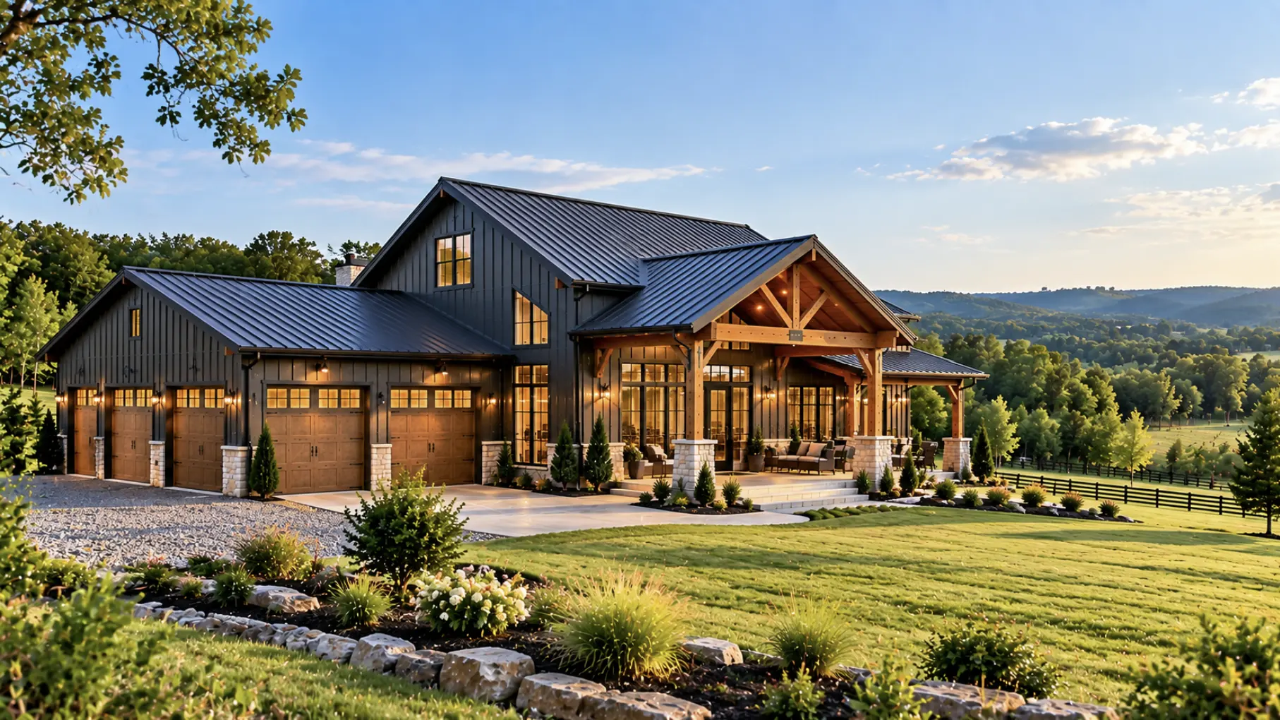 Modern barndominium in Mount Juliet within the Middle Tennessee service area.